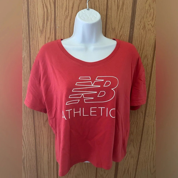 New Balance Dama NB ATHLETICS CROPPED - POMELO - Picture 1 of 4